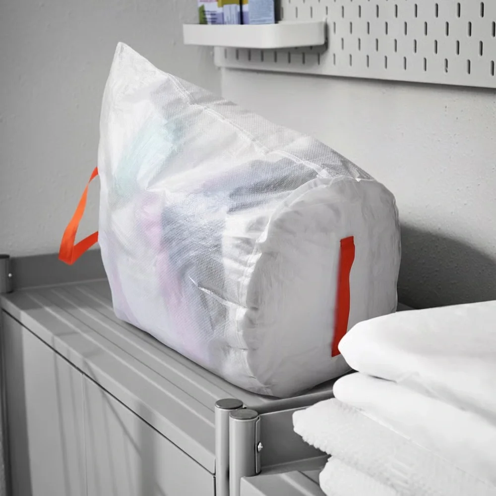 2 Large Laundry Tote Bag with Orange Handles